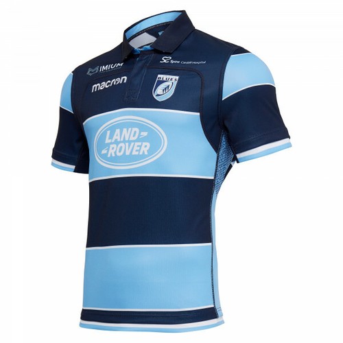 171/63 MACRON MAGLIA UOMO HOME CARDIFF BLUES 2018 CAMPIONATO RUGBY GALLESE - Foto 3 di 7