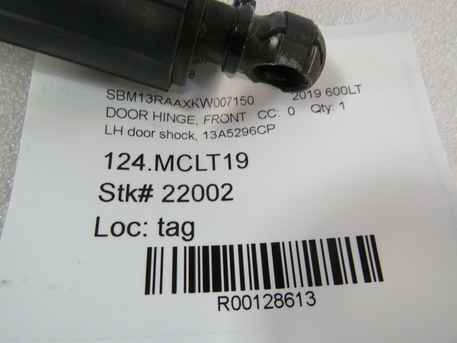 McLaren 600LT, LH, Left, Door Shock, Used, P/N 13A5296CP