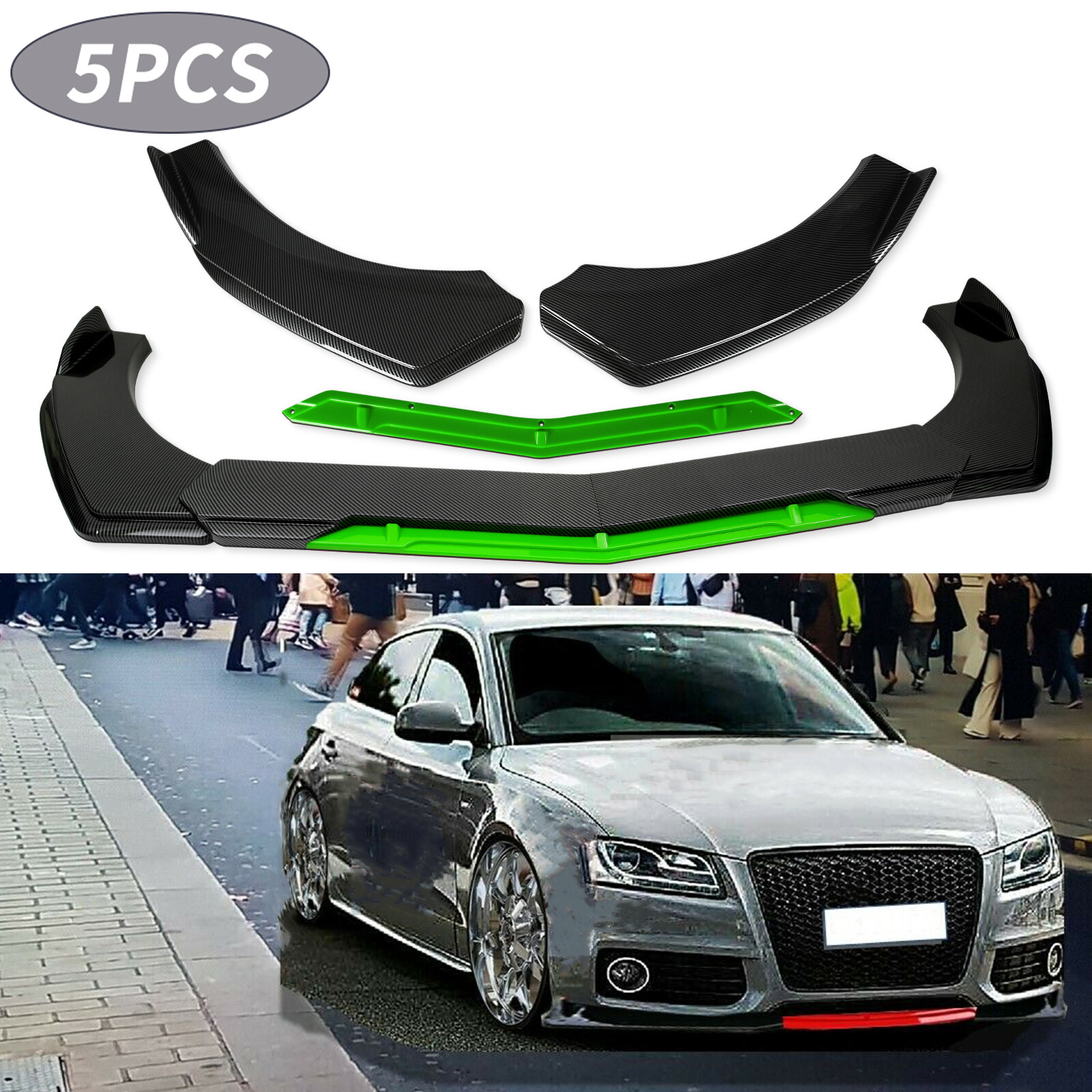 For Dodge Caliber SRT4 Car Front Bumper Lip Splitter Spoiler Carbon Fiber Green eBay