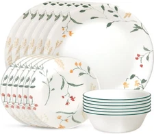 Corelle Wildflower Garden 18 piece Delicate Pattern Dinnerware Set Service for 6