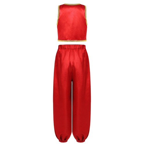 Set bambini ragazzi costume fioriere vestito intrecciato festa fiaba passamanerie pantaloni - Foto 36 di 46