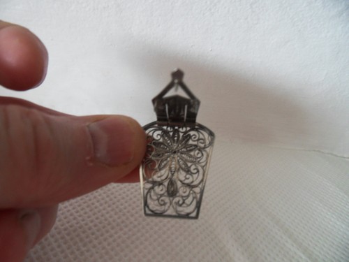 Antique Vintage 1930s Art Deco Genuine 950 Silver Filigree Scarf Pin / Brooch - Picture 8 of 13