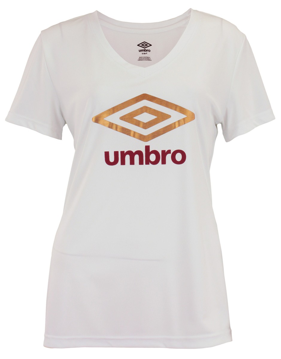 ◆UMBRO◆ HBL Double Diamond Logo Short Sleeve T-Shirt Beige Umbro Women's Double Diamond Logo Climate Short Sleeve Tee