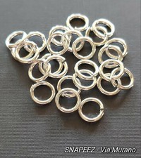 SNAPEEZ® II ULTRAPLATE® 99.9% Shiny Silver Jump Ring 9mm (25 Pk). Made in USA.