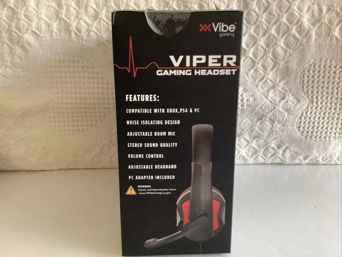 Viper Vibe Gaming Headset With Microphone New In Box Xbox One PS4 PC  (sealed)