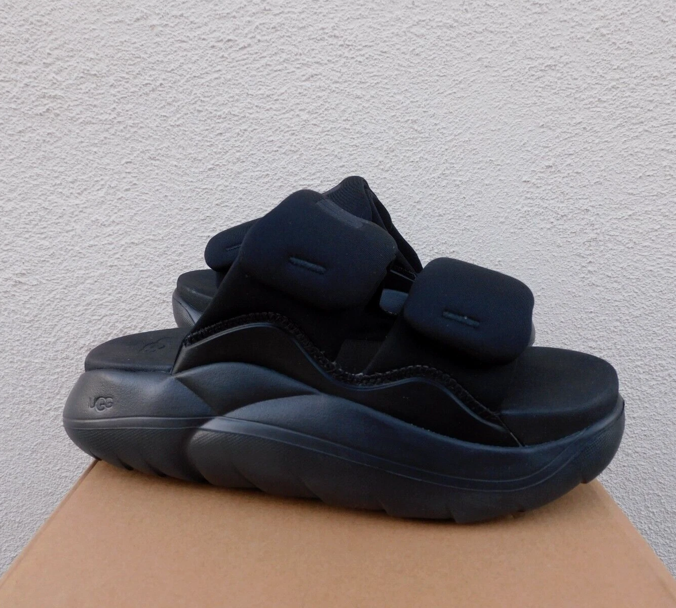 SANDALI SNEAKER UGG NERI LA ALTO STITCH SLIDE PLATFORM DONNA US 6 5 37 5 ~NUOVI