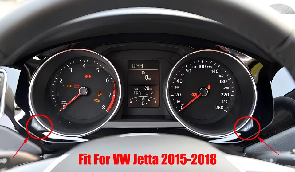 Gauge Car LCD Digital Dashboard Instrument For VW Jetta 2015-2018 Speedometer Foto 4 de 4