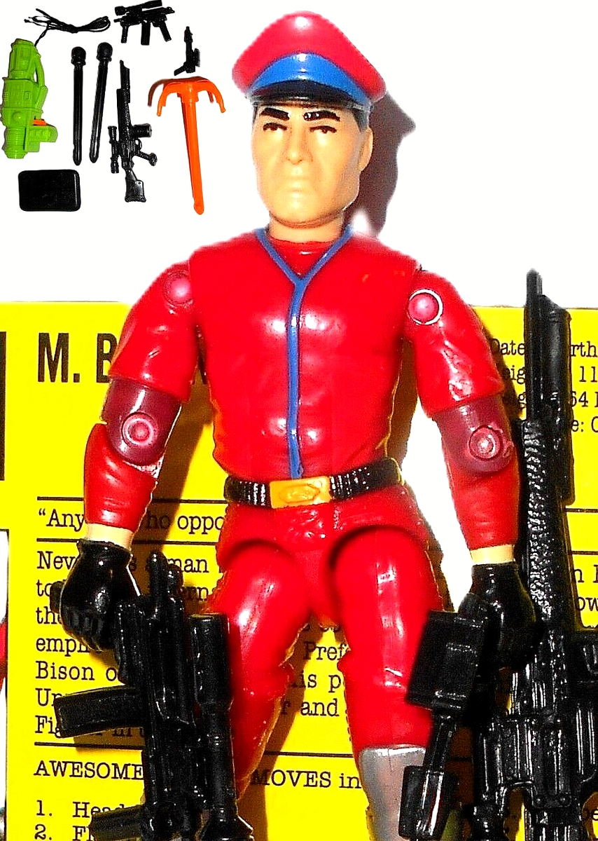 ジョン　GIジョー ストリートファイター2 リュウ&バイソン GI joe Street Fighter II 2 M BISON 1992 100% Complete file card