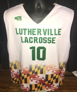 Vtg LUTHERVILLE LACROSSE Jersey LAX Baltimore MARYLAND FLAG Rare TEAM ISSUE