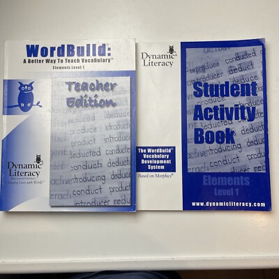 Word Build Dynamic Literacy Level 1 Teacher Ed +Student Activity Book