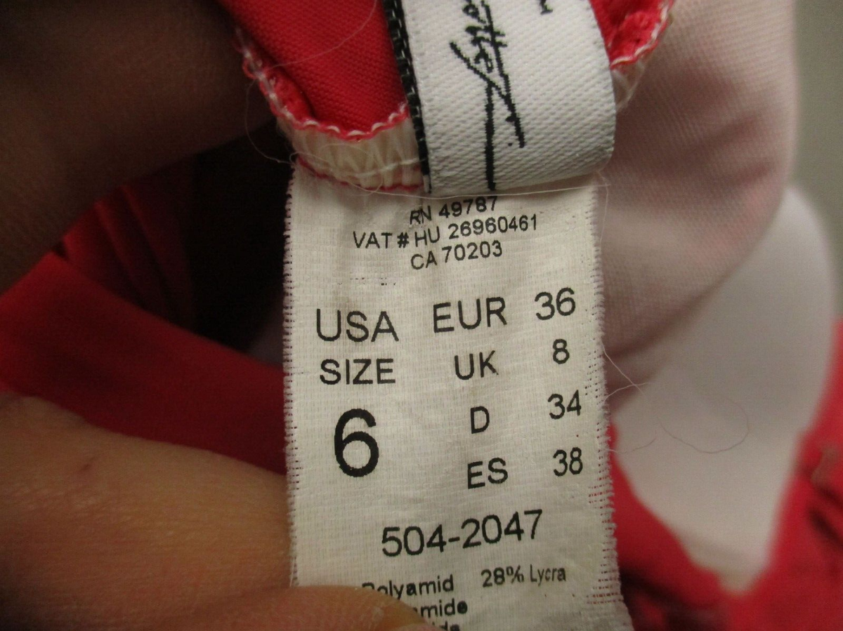 Profile Size 6 Womens Red Lined Wireless Tummy Control Ruffle