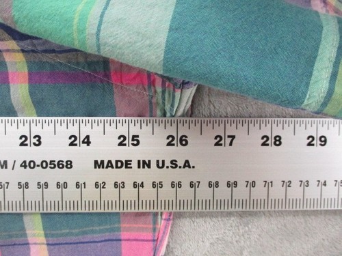 Polo Ralph Lauren Shirt Mens XXL 2XL Blue Madras India Plaid Short Sleeve Pony - Picture 7 of 11