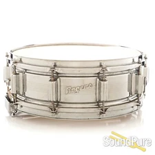 Rogers 5x14 7-Line Chrome Over Brass Dynasonic Snare Drum - Used