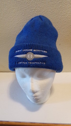 Isight Drone Service Knit Winter Beanie Hat Cap Blue