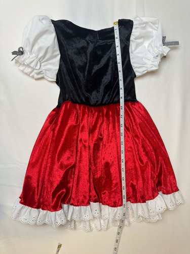 Little Red Riding Hood Red Velvet Dress Girls XS/4 Dress Up Halloween Costume - 第 5/13 張圖片