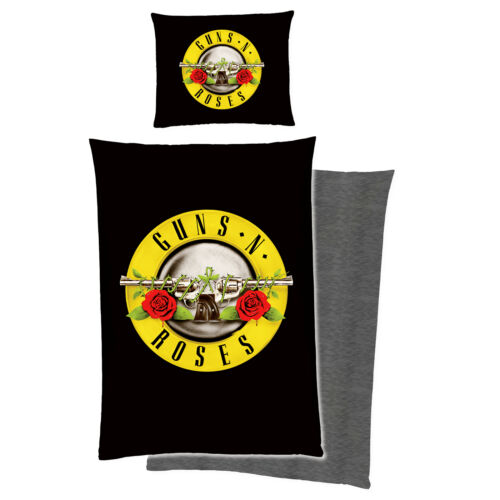 Linge de lit Guns N' Roses | 100 % coton linon/renforcé 135 x 200 cm 80 x 80 cm - Photo 1/6