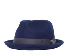 Goorin Bros Charlestowne Wool Pork Pie Fedora Hat Navy 100-0123-NVY