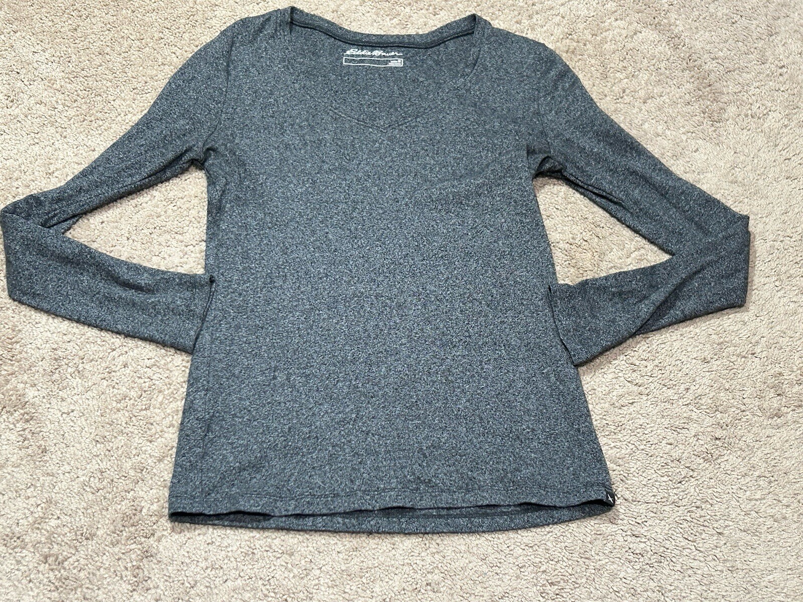 Eddie Bauer Women's Gray Classic Casual Shirt Size Medium Comfort Fit