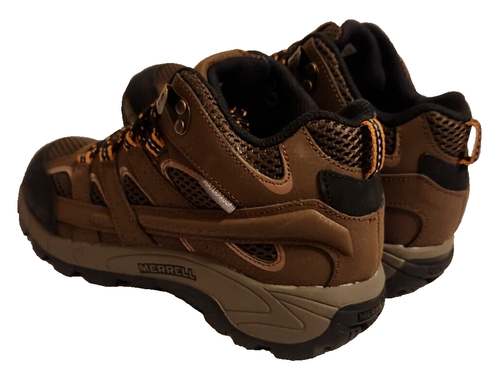 Merrell Kid's Moab 2 Mid Waterproof Boot, Size: 3.5, Earth - Picture 8 of 10