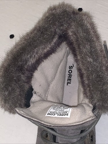 NEW SOREL Explorer Joan Women’s 8.5 Quarry Waterproof Leather/Suede Lace Up Boot - Picture 10 of 13