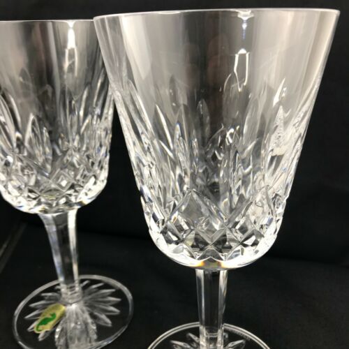 Copas altas de cristal Waterford Lismore 8 oz ~ juego de 2 vasos nuevos otros - Imagen 4 de 9