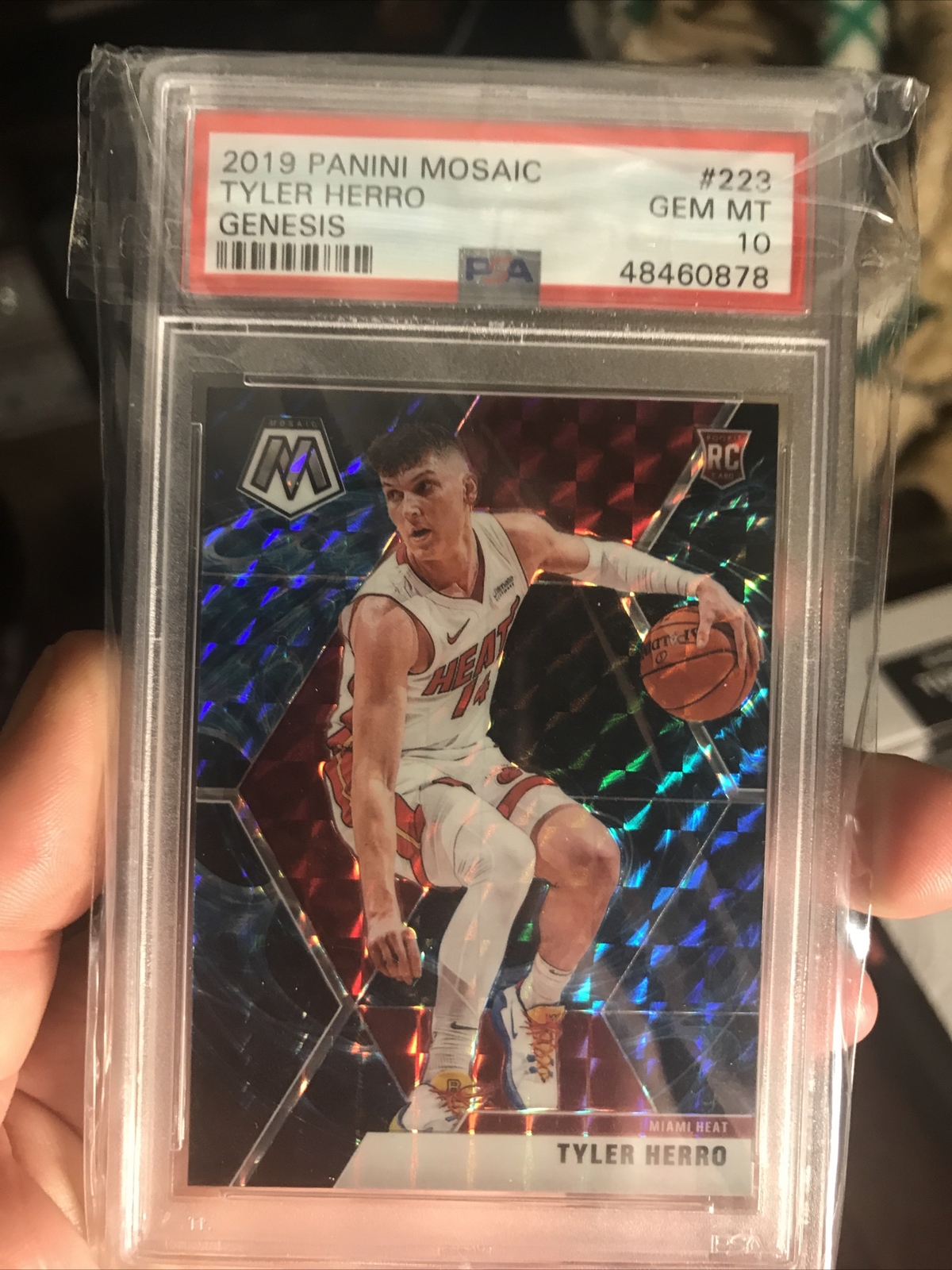 2019-20 Mosaic TYLER HERRO Genesis Rookie Card PSA 10 Gem Mint Miami Heat #223