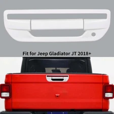 White Tailgate Door Handle Decor Cover Trim Overlay Shell for Jeep Gladiator JT