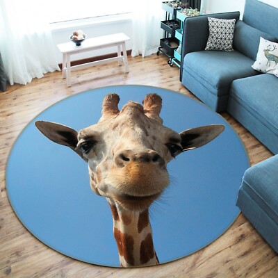 3D Giraffe Blue Sky G166 Animal Non Slip Rug Mat Elegant Photo Carpet Wendy