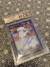 2016 1st Bowman Chrome Gavin Lux Purple Refractor /250 Auto BGS 9.5 Auto 10 🔥