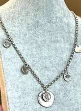Vintage Silpada 925 Sterling silver chain necklace with charms 18" long