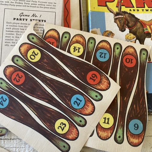 Vintage Kids Pin the Tail On The Donkey Party Game Whitman Publishing - Picture 7 of 8