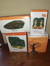 4 Department 56 halloween village accessories lot