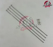 4 REPLACEMENT Bicycle Spokes 14g Stainless Steel W/Nipple Silver (100mm-315mm).