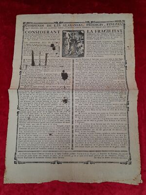 DOC-1045. Religious Document. Compendium Of The Alabans. Catalonia. 1783