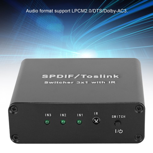 SPDIF/for TosLink Switcher 3x1 Switching Device With Remote Control 3 In 1 O BST - Picture 8 of 36