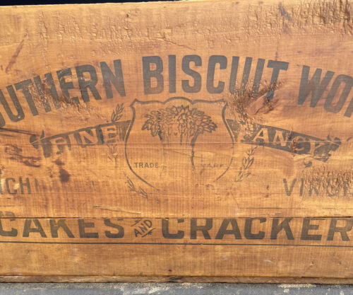Cassa vintage 1927 Southern Biscuit Works torte e crackers J Brothers Winston Nc - Foto 3 di 12