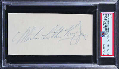 Martin Luther King Jr. Authentic Signed 2.5x5 Cut Signature