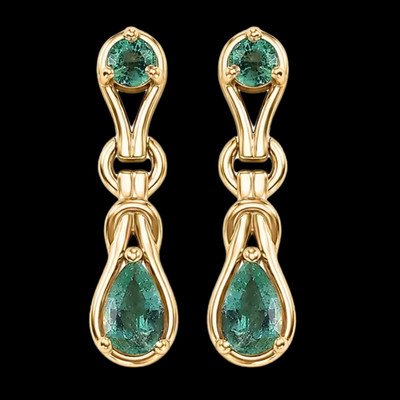 AAA Gemfields Premium Smaragd 18k Gold Vermeil Ohrhänger BRANDNEU