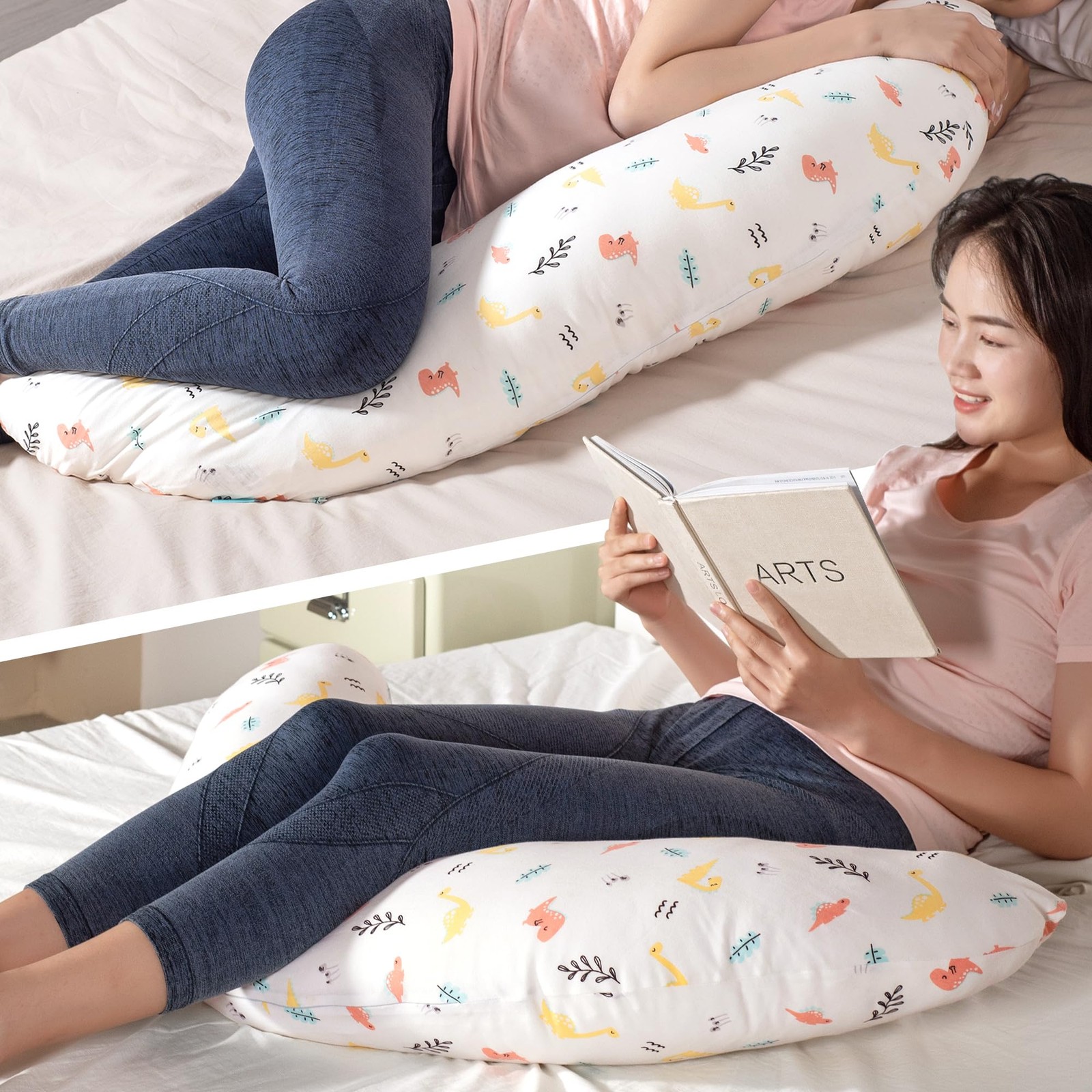 With Cover, Knee Pillow For Side Sleeper Kn...