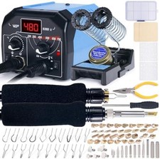 939D-II 2-IN-1 Wood Burning Kit 86-IN-1 with 51 Solid Points and 20 Wire Nibs Wo