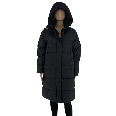 RRP  500 Peak Performance Women Black Quiver Down Hooded Parka Jacket Size XS
