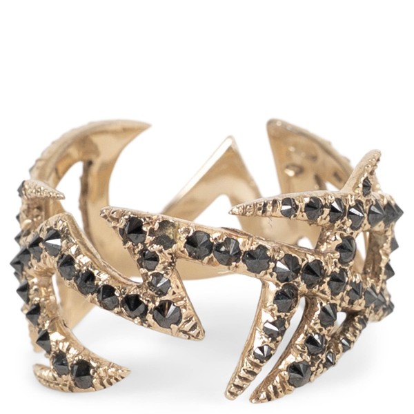 73229 Authentischer VBH 18k Gelbgold & Diamant Tattoo Ring 7,5