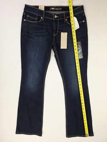 Jeans Levi's 30x32 taglia 11 junior 524 slim ultra basso bootcut blu denim nuovo con etichette - Foto 13 di 18