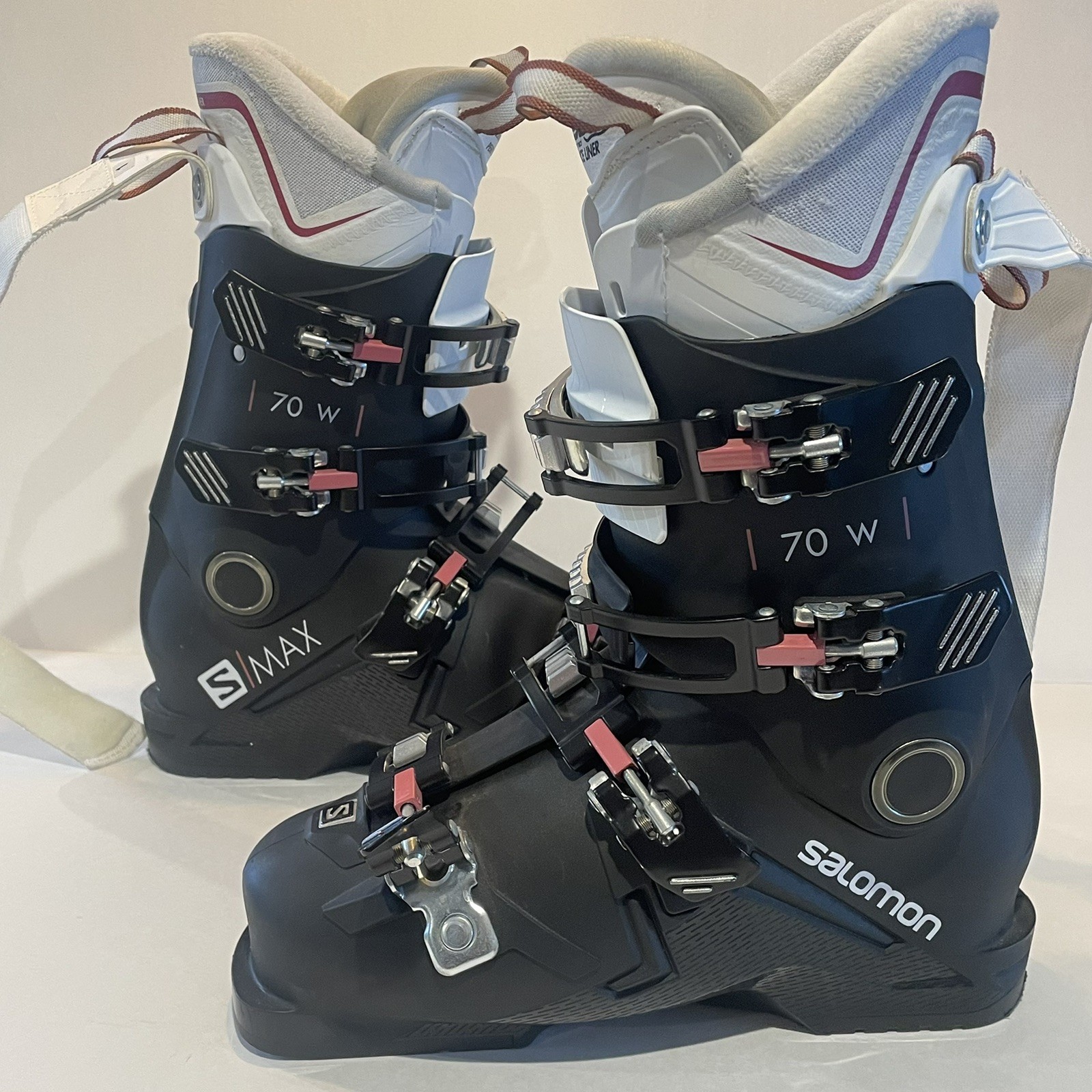 Scarponi da sci Salomon S Max 120 W stretti donna 24 5 scarponi nero rosa bianco