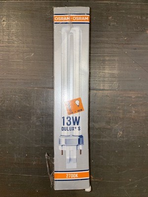 OSRAM DULUX S 13W 2700K Warm White Compact Fluorescent Lamp Bulb 2 Pin