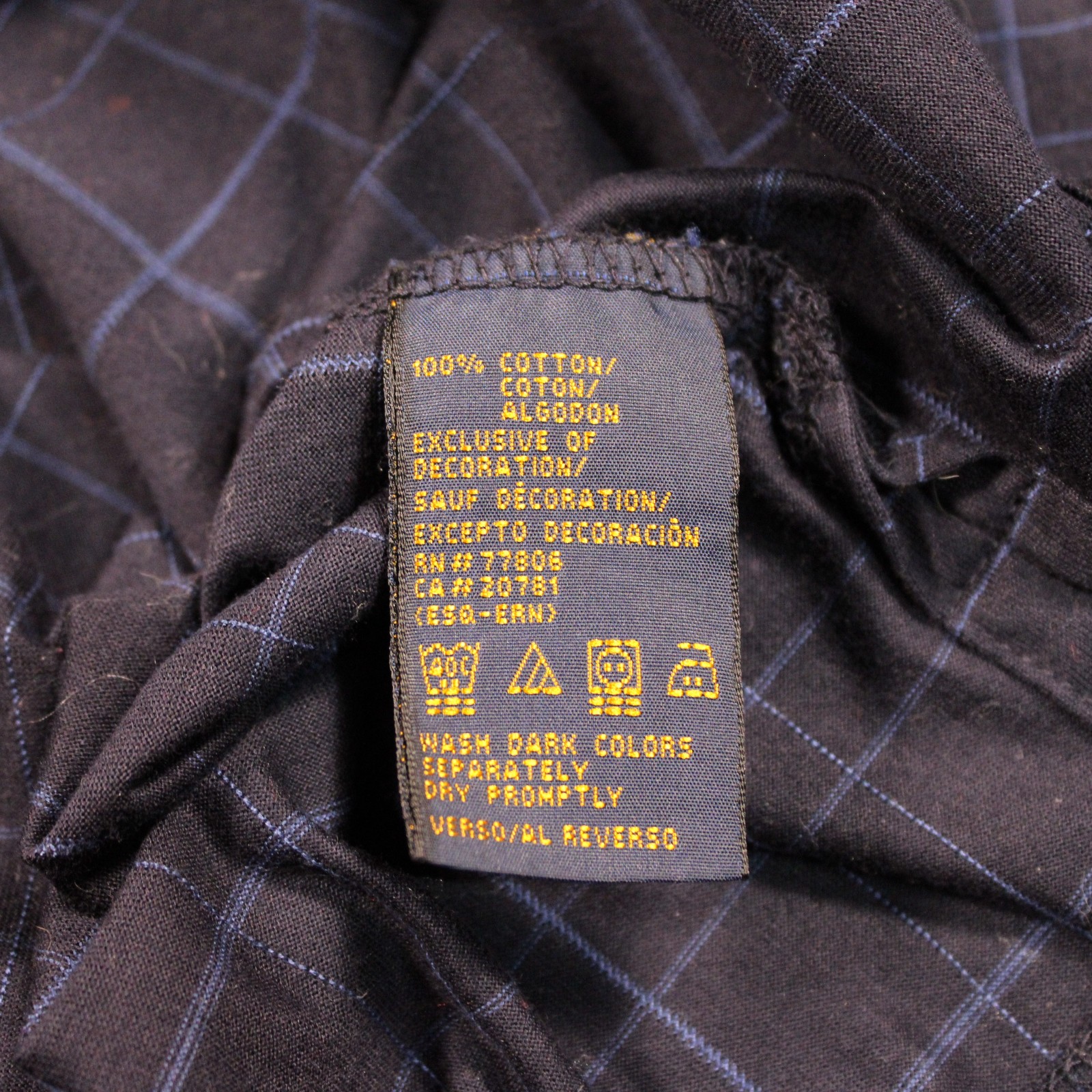 Vintage Tommy Hilfiger Golf Kansas KU Jayhawks Blue Plaid Polo - Large thumbnail 6