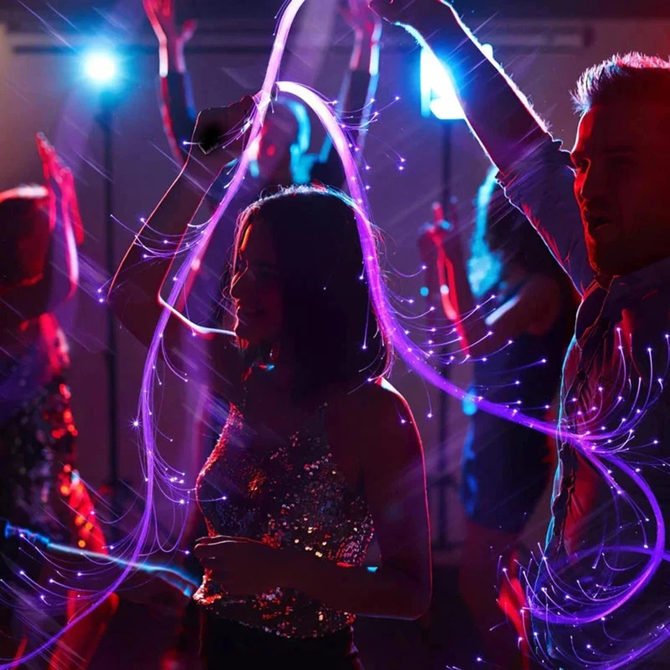 6ft Rechargeable LED Fiber Optic Whip,360° Swivel 23 Mode Effects - image 4 of 4