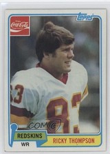 1981 Topps Coca-Cola Washington Redskins Ricky Thompson #10 14pi