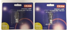Lyvia 10W Fridge/Freezer Bulb Appliance Light 240V SES E14 Clear Lamp - 2 Bulbs