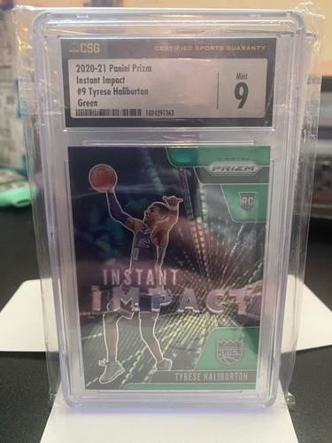 2020 Panini Prizm Instant Impact #9 Tirese Haliburton Green ROOKIE RC CSG 9